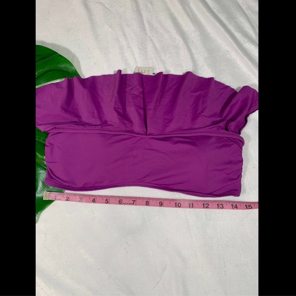 NWT L Space Lynn‎ Ruffle Bikini Top in Orchid Purple [SZ Large ] - Picture 5 of 8